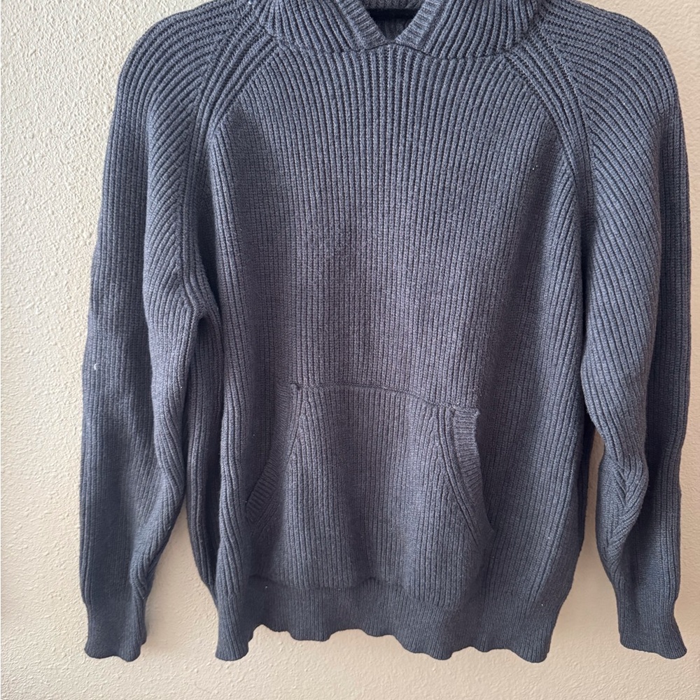 Forever 21 Charcoal Knit Hoodie Sweater